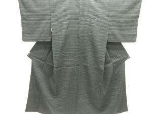 アンティーク　絣柄織り出し本塩沢着物